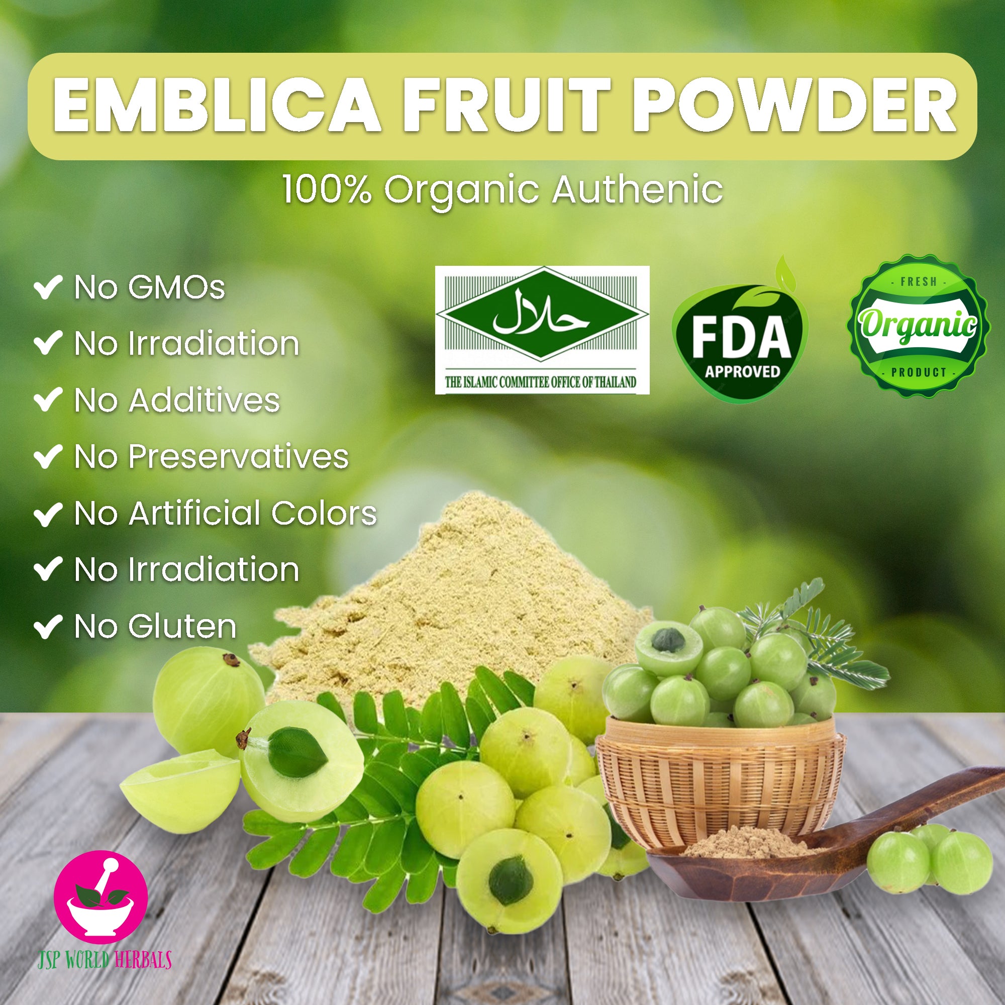 Emblica Fruit Powder 100 Grams 100% Organic Authenic