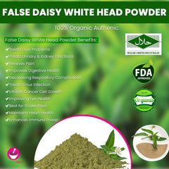 False Daisy White Head Powder 100 Grams 100% Organic Authenic