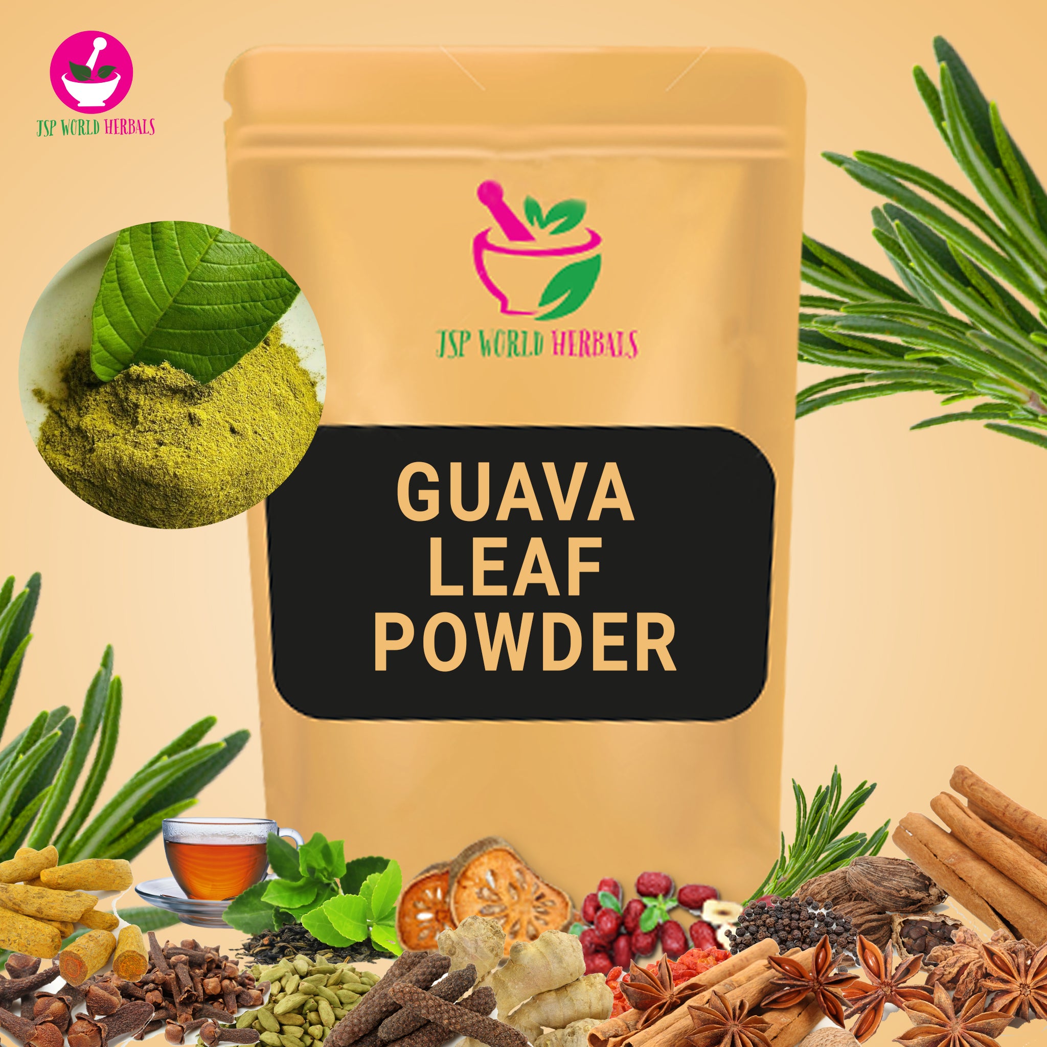 Guava Leaf Powder No GMOs Thailand Origin Vegan Friendly JSP guava-leaf-powder-no-gmos-thailand-origin-vegan-friendly-jsp