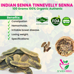 Indian Senna Tinnevelly Senna 100 Grams 100% Organic Authenic