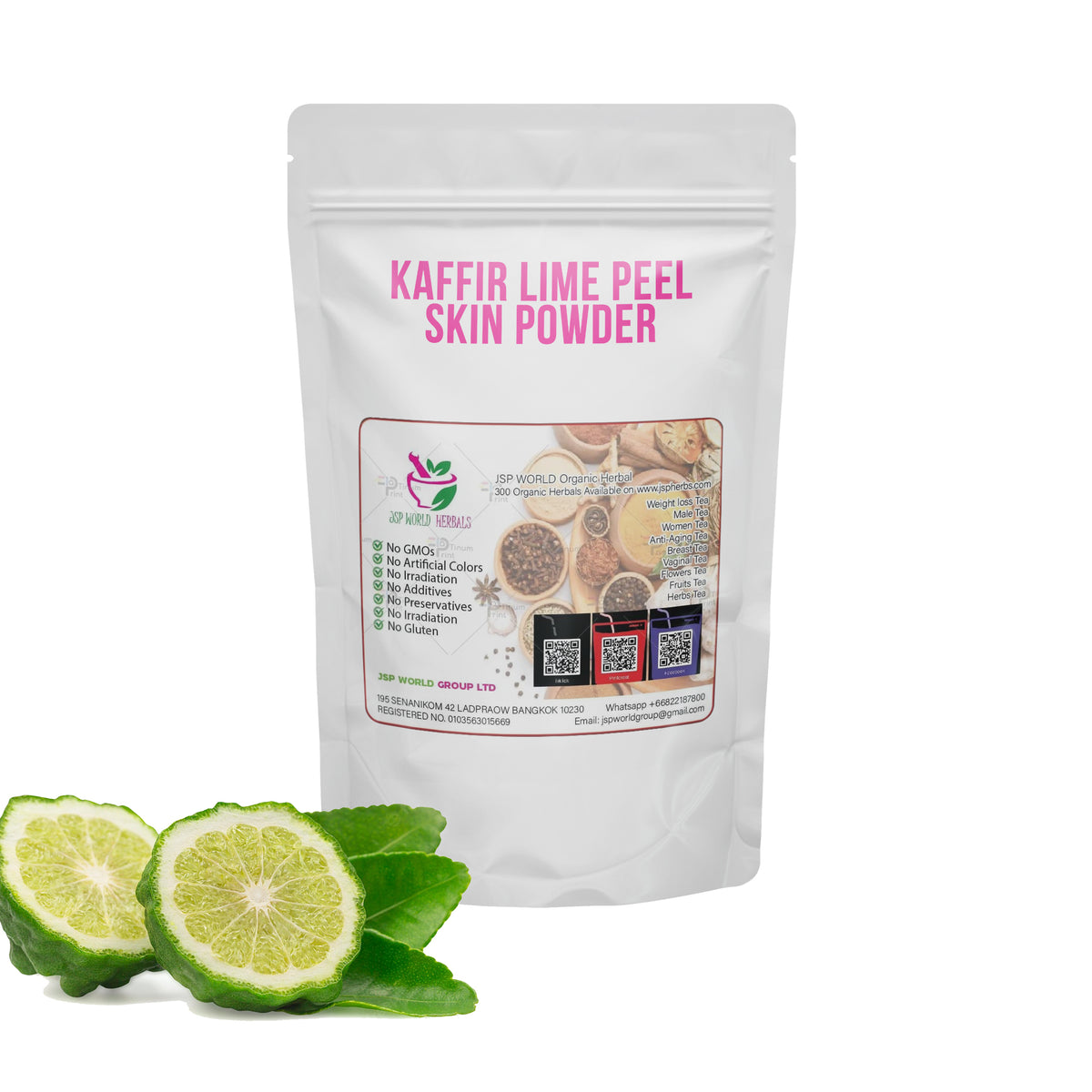 Kaffir Lime Peel Skin Powder 100 Grams 100% Organic Authenic
