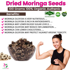 Dried Moringa Seeds 100 Grams 100% Organic Authenic