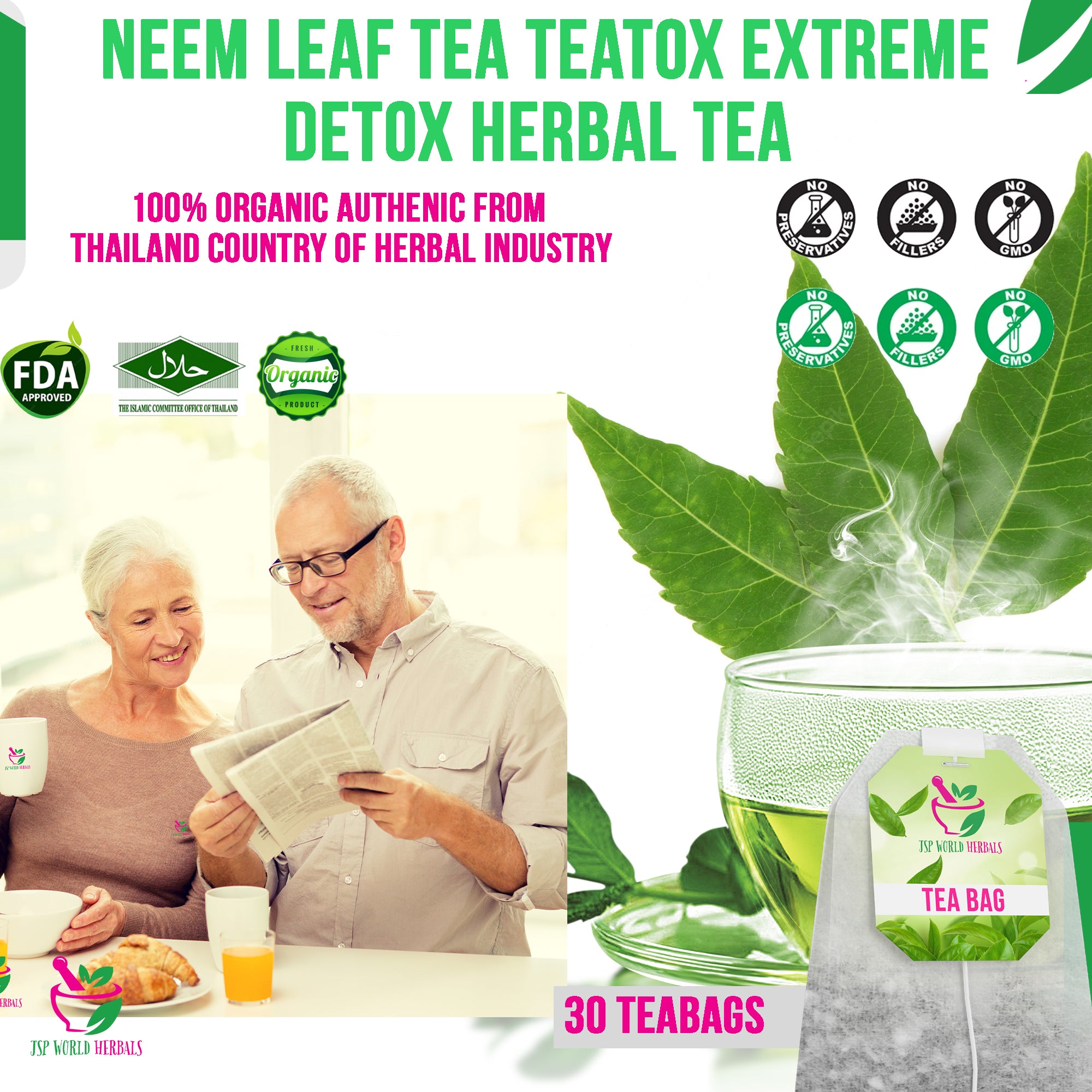 Neem Leaf Tea Teatox Extreme Detox Herbal tea |100% Natural and Tropics ...