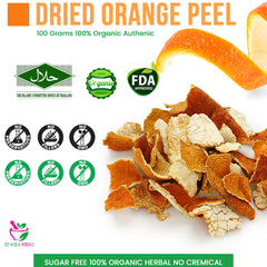 Dried Orange Peel 100 Grams 100% Organic Authenic