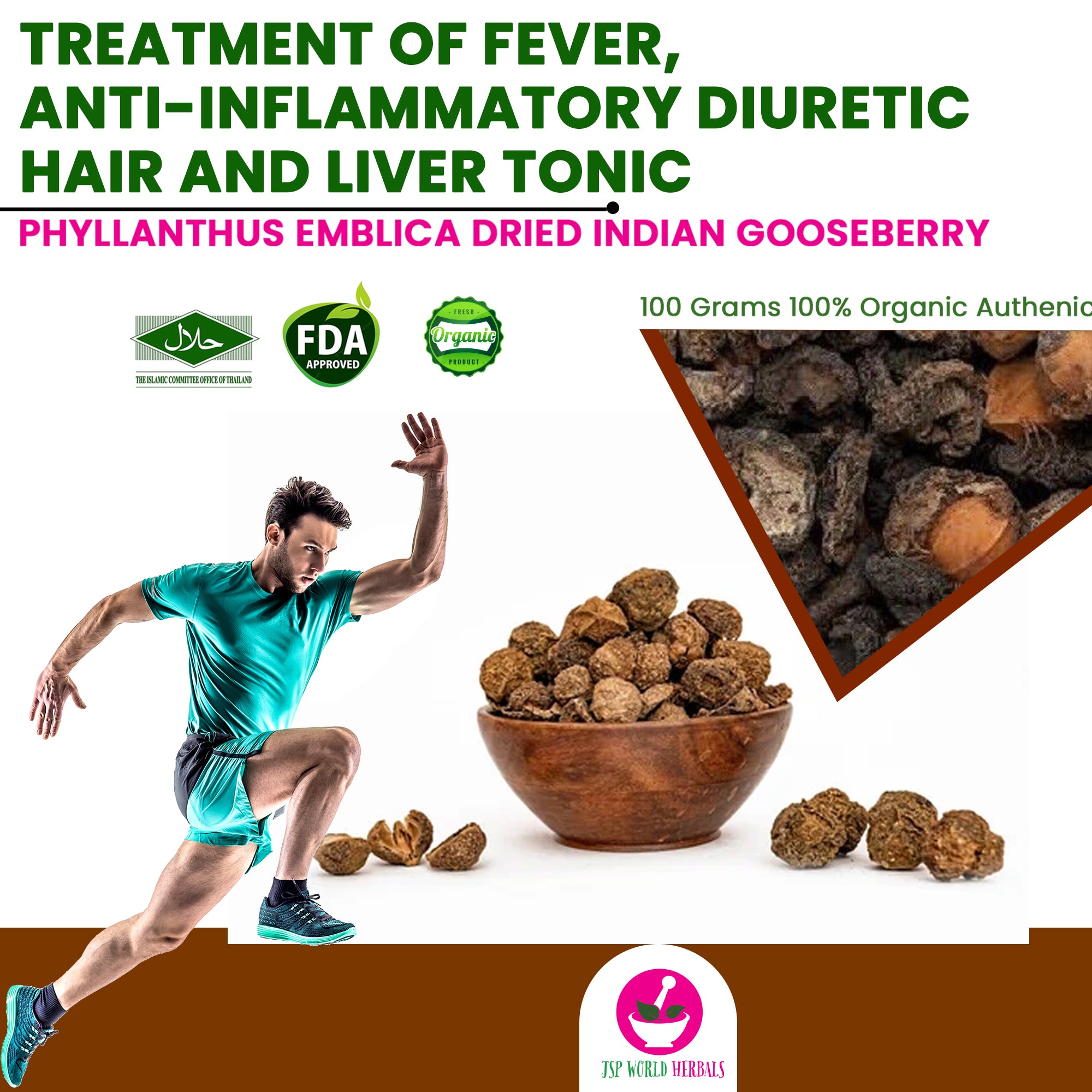 Phyllanthus emblica Dried Indian gooseberry 100 Grams 100% Organic Authenic