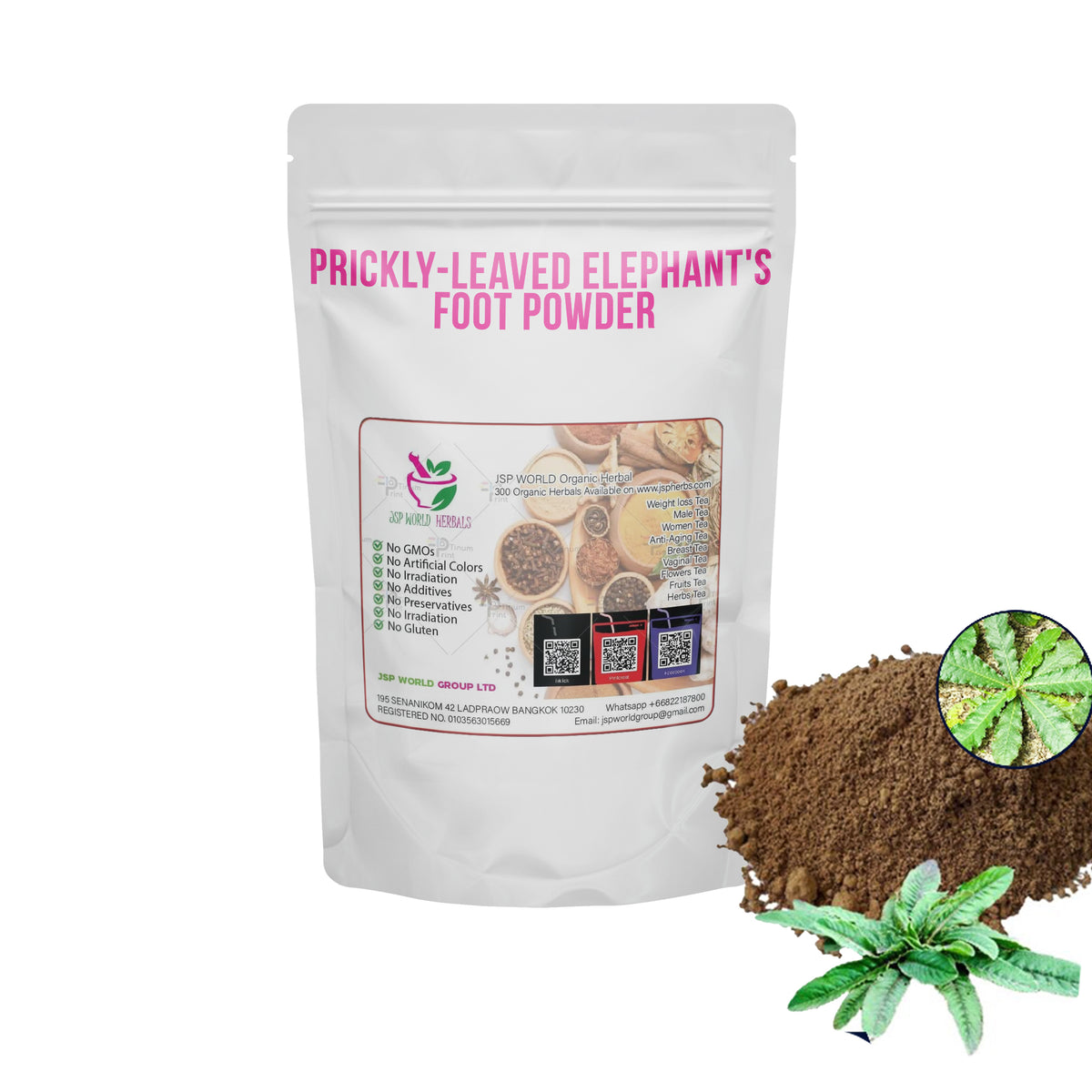 Prickly-leaved elephant's foot Powder 100 Grams 100% Organic Authenic