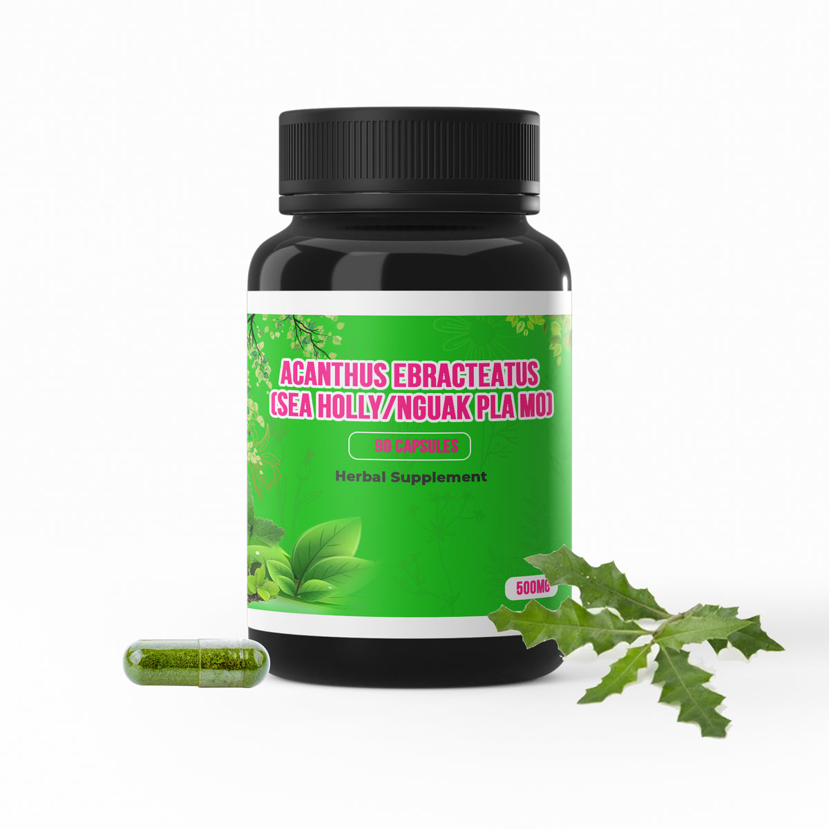 500mg Acanthus Ebracteatus (Sea Holly/Nguak Pla Mo) 90 Capsules