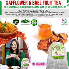 Safflower & Bael Fruit Tea 30 teabags