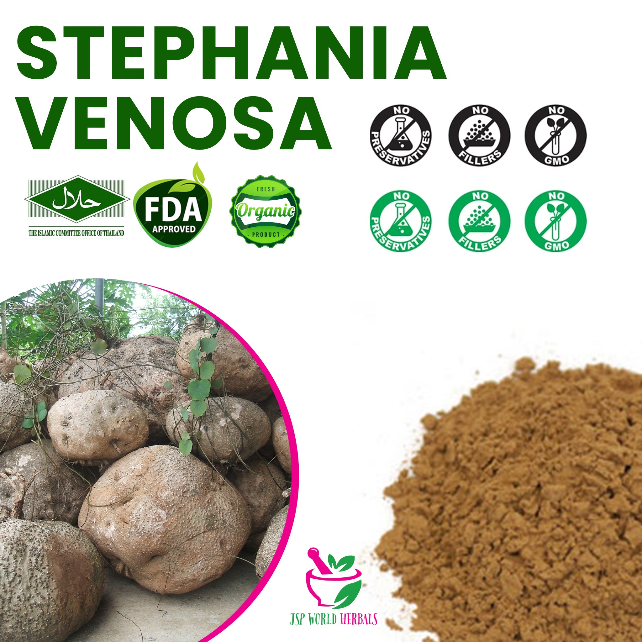 Stephania Venosa (Blume) Spreng Powder 100 Grams 100% Organic Authenic