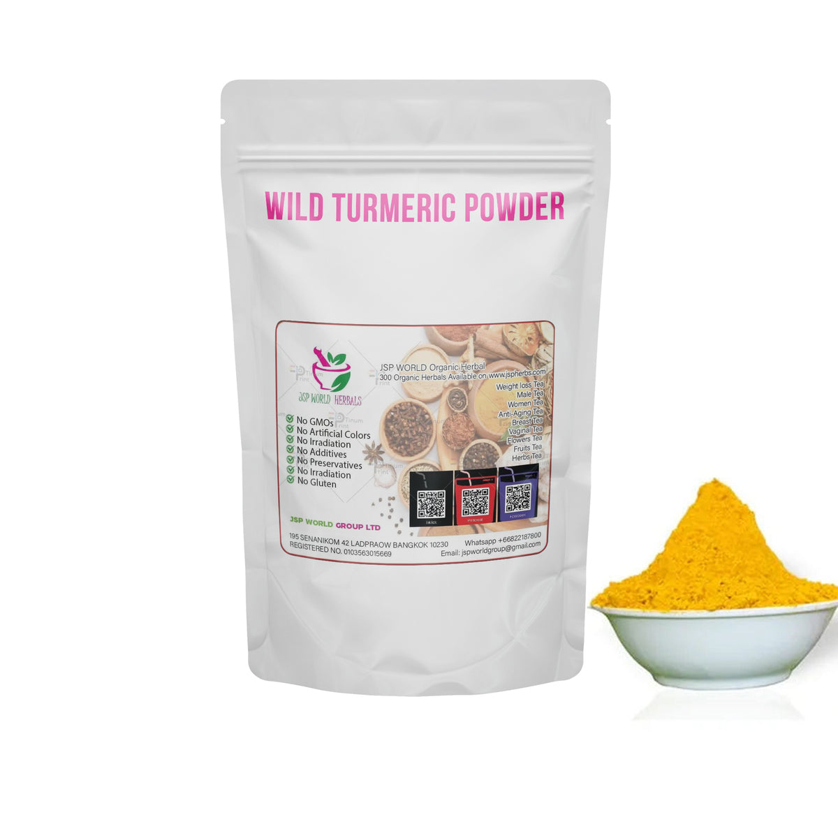 Wild Turmeric Powder 100 Grams 100% Organic Authenic