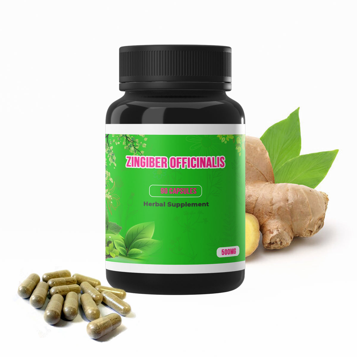 500mg Zingiber Officinalis (Ginger) 90 Capsules